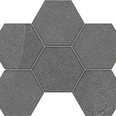 Мозаика estima ln03/te03 Луна/ luna Хексагон anthracite Серый 25x28.5