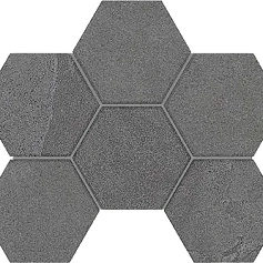 Мозаика estima ln03/te03 Луна Хексагон anthracite серый 25x28.5