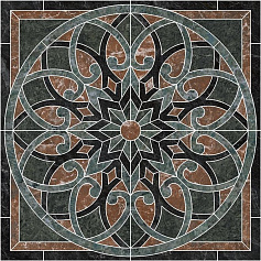 Керама Марацци Риальто наборный лаппатированный зеленый для гостиной для прихожей для офиса