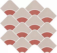 Керамическая плитка Декор kerama marazzi kmd2hid010br Таделакт наборный бежевый светлый, красный матовый обрезной 28x30