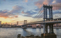 Шахтинская плитка Бридж синий декор 03 синий 