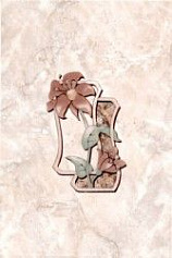 Шахтинская плитка Флейта декор оранжевый 