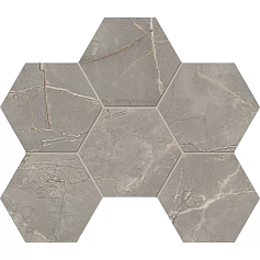 Estima Мозаика Estima BR03 Bernini Hexagon Grey серый полированный серый 