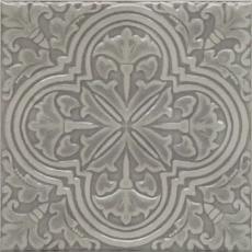 Керамическая плитка Декор kerama marazzi kmd3sta006bn Фес серый глянцевый 15x15