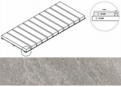 Италон РОК РЕШЁТКА СТРИМ 10 серый для улицы для крыльца