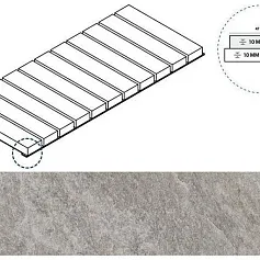 Керамогранит РОК РЕШЁТКА СТРИМ 10 25x60