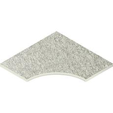 Керамогранит Бортик Нордика Айс угловой закругленный 30 620090001048 серый 60x60