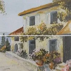 Керамическая плитка мадейра панно 02 (комплект 2шт) 40x50