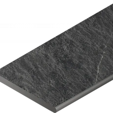 Бортик Италон Материя x2 Титанио закругленный правый 620090001206 черный 30x120