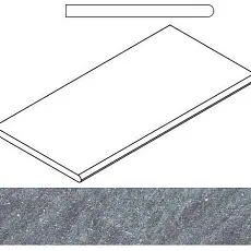 Керамогранит СИЛВЕР БОРТИК 30x60 ЗАКРУГЛЁННЫЙ 30x60