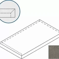 Керамогранит Ступень Италон Дискавер x2 fume scalino angolare sx 33x60 33x60