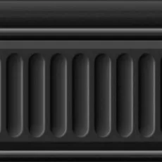 Керамическая плитка Бордюр Бланше черный структурированный 9,9x20