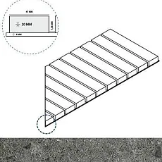 Керамогранит грэй решётка стрим 20 пр 25x60