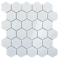 Мозаика Хексагон small Вайт glossy 26,5x27,8