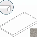 Керамогранит Ступень Италон Дискавер/ discover x2 grey scalino frontale 33x60 33x60