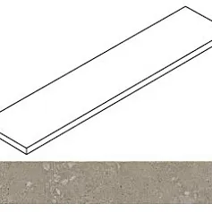 Ступени Атлас Конкорд Ринашенте Фьюжн Аггломерейт Дарк угловая левая 620070003276 серый 33x120