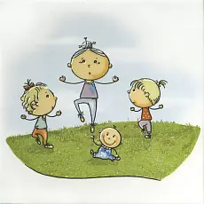 Керамическая плитка Декор kerama marazzi os\a254\5009 Веселые старты Йога 20x20