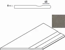 Керамогранит Бортик Италон discover x2 fume bordo svasato round sx левый 30x60 30x60