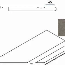 Керамогранит Бортик Италон Дискавер x2 fume bordo svasato round sx левый 30x60 30x60