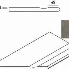 Керамогранит Бортик Италон Дискавер x2 fume bordo svasato round sx левый 30x60 30x60