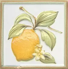 Керамическая плитка Декор kerama marazzi tla003h Капри Лимончики глянцевый 9.8x9.8