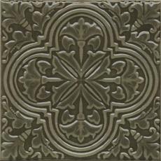 Керамическая плитка Декор kerama marazzi kmd3sta002bn Фес зеленый глянцевый 15x15