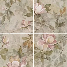 Керамическая плитка Панно Магнолия 1 (из 4 частей) 60x120