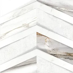 Керамическая плитка delacora Дельта Шеврон wt15dla55r белый 24.6x74