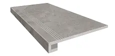 Ступени Комплект estima te02 terra grey (Ступень 33x120 непол. прямоугол. бортик с насечками + Подступенок 14,5x120) 33x120