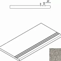 Керамогранит Ступень Италон Дискавер/ discover x2 grey gradino round grip sx 30x60 30x60
