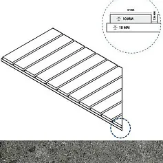 Керамогранит грэй решётка стрим 10 лев 25x60