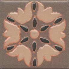 Керамическая плитка вставка анвер 12 коричневый 4,85x4,85