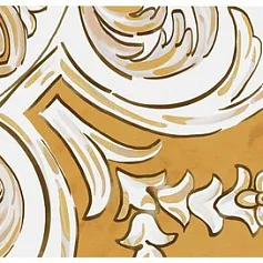 Керамическая плитка Декор Алмаш 3 жёлтый 14x34