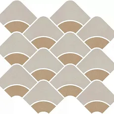 Керамическая плитка Декор kerama marazzi kmd2hid009br Таделакт наборный бежевый светлый, желтый матовый обрезной 28x30