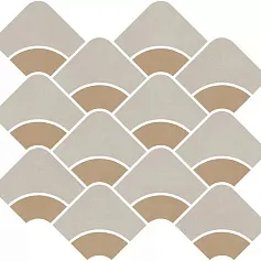 Керамическая плитка Декор kerama marazzi kmd2hid009br Таделакт наборный бежевый светлый, желтый матовый обрезной 28x30