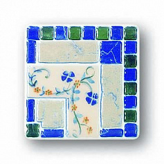 Tubadzin Majolika Mezza 2 corner декор синий для ванной для кухни