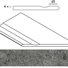 Керамогранит ГРЭЙ БОРТИК 30x60 С ВЫЕМКОЙ ЗАКРУГ.ПР 30x60