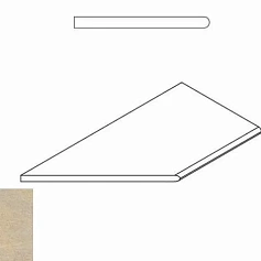 Керамогранит СЭНД БОРТИК 30x60 ЗАКРУГЛ.ЛЕВ 30x60