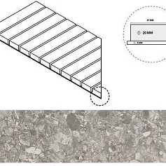 Керамогранит петрол решётка стрим 20 лев 25x60