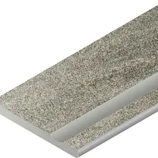 Керамогранит Бортик Нордика Сильвер с выемкой закругленный правый 620090001061 серый 30x60