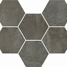 Мозаика coliseumgres Экспо Дарк Гексагон 620110000174 черный 25x29