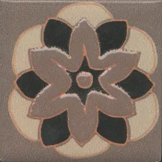 Керамическая плитка вставка анвер 10 коричневый 4,85x4,85