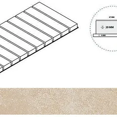 Керамогранит МАГНЕЗИО РЕШЁТКА СТРИМ 20 ПР 25x60
