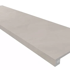 Ступени estima Комплект gf01 Граффито light grey (Ступень 33x120 неполированный прямоугольный бортик без насечек и Подступенок 14,5x120) 33x120