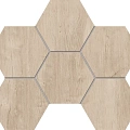 Мозаика estima sf02 Софт Вуд/ soft wood Хексагон creamy Бежевый 25x28.5
