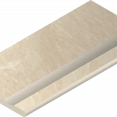 Бортик Италон Материя x2 Магнезио с выемкой закругленный 620090001197 бежевый 30x120