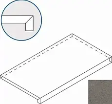 Керамогранит Ступень Италон discover x2 fume scalino frontale 33x60 33x60