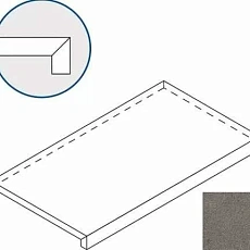 Керамогранит Ступень Италон Дискавер x2 fume scalino frontale 33x60 33x60