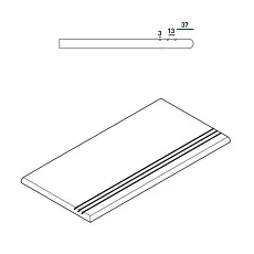 Ступени orobico gradino round grip 30x60 sx 30x60