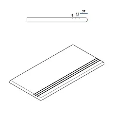 Ступени orobico gradino round grip 30x60 sx 30x60